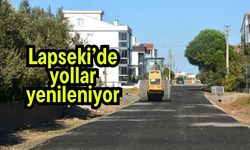 Lapseki’de yollar yenileniyor