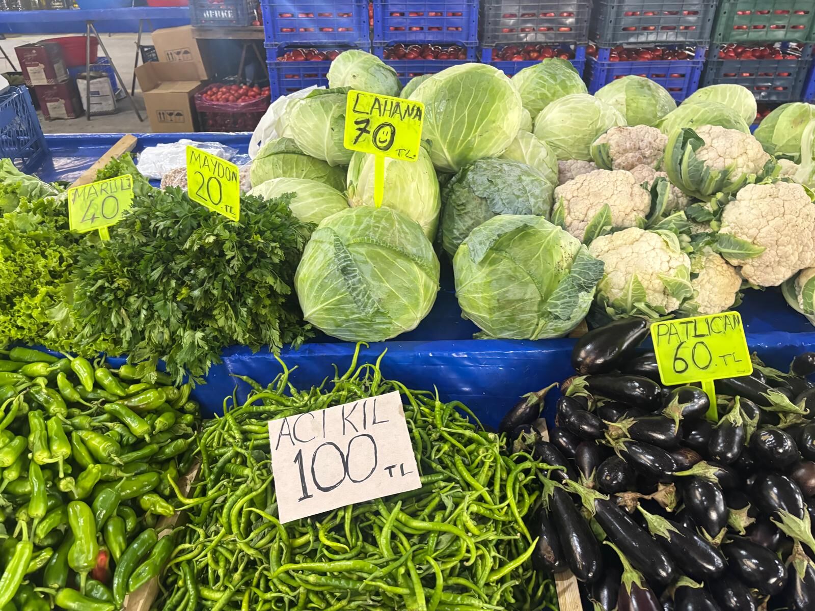 20 TL’den 250 TL’ye! Biga Pazarında Fiyat Tablosu