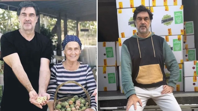 Oyuncu Burak Hakkı çiftçiliğe başladı! Çuval çuval topluyor, sipariş yağıyor