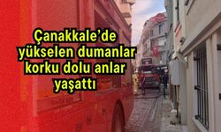 Çanakkale’de yükselen dumanlar korku dolu anlar yaşattı (Video)