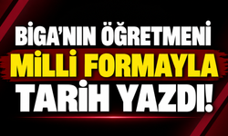 Biga’nın öğretmeni milli formayla tarih yazdı!