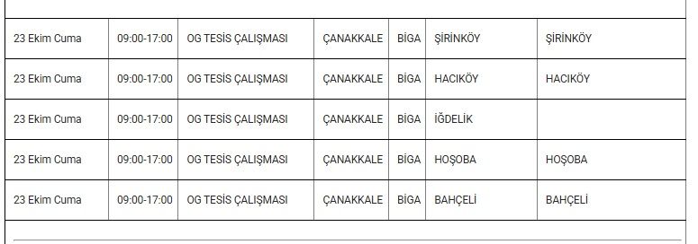 Elektrik 23 Ekim