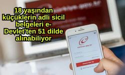 18 yaşından küçüklerin adli sicil belgeleri e-Devlet'ten 51 dilde alınabiliyor