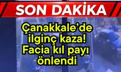 Çanakkale’de ilginç kaza! Facia kıl payı önlendi