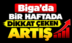 Biga’da bir haftada dikkat çeken artış