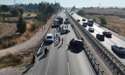 Yola mazot döküldü! 10 araç birbirine girdi (Video)