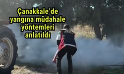 Çanakkale’de yangına müdahale yöntemleri anlatıldı