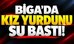 Biga’da kız yurdunu su bastı!