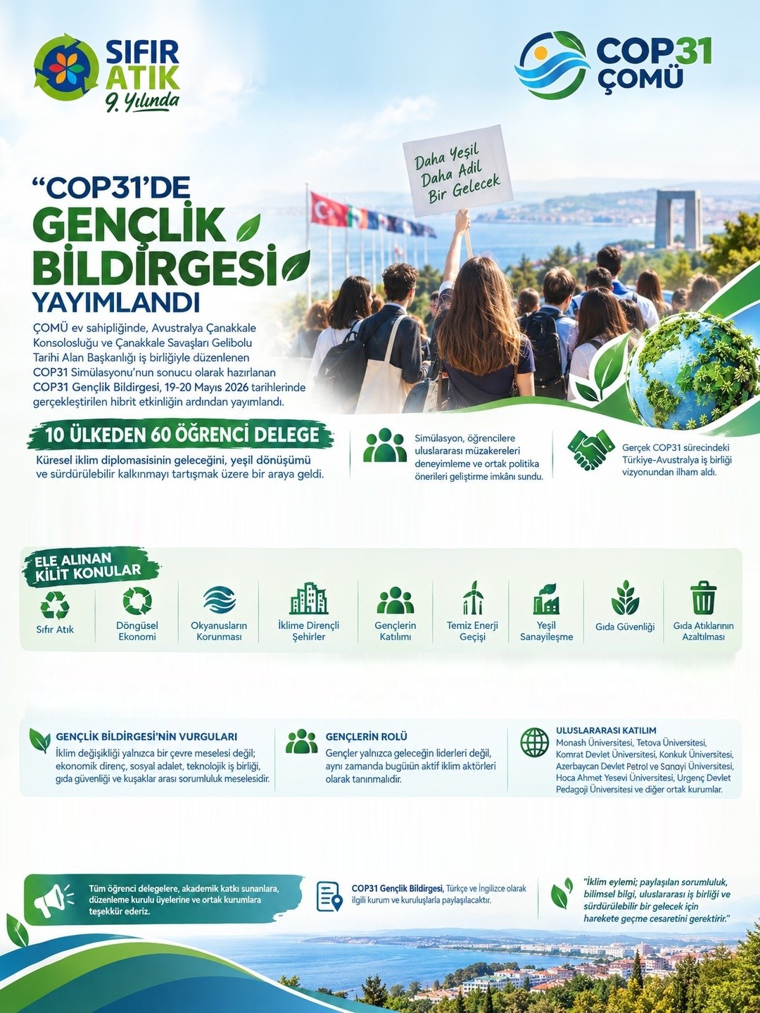 Sıfır Atık Hareketi’nin 9. Yılında ÇOMÜ’den COP31’e Güçlü Gençlik Katkısı fotoğraf 1