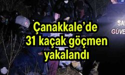 Çanakkale’de 31 kaçak göçmen yakalandı