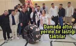 Damada altın yerine tır lastiği taktılar (Video)
