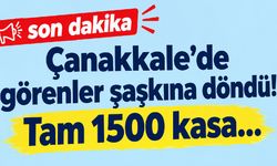 Çanakkale’de görenler şaşkına döndü! Tam 1500 kasa