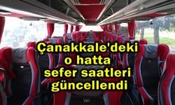 Çanakkale'deki o hatta sefer saatleri güncellendi