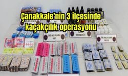 Çanakkale'nin 3 ilçesinde kaçakçılık operasyonu